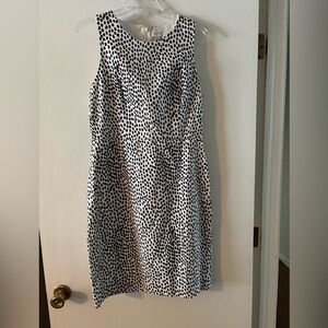 J. Crew Navy and White Polka Dot Top